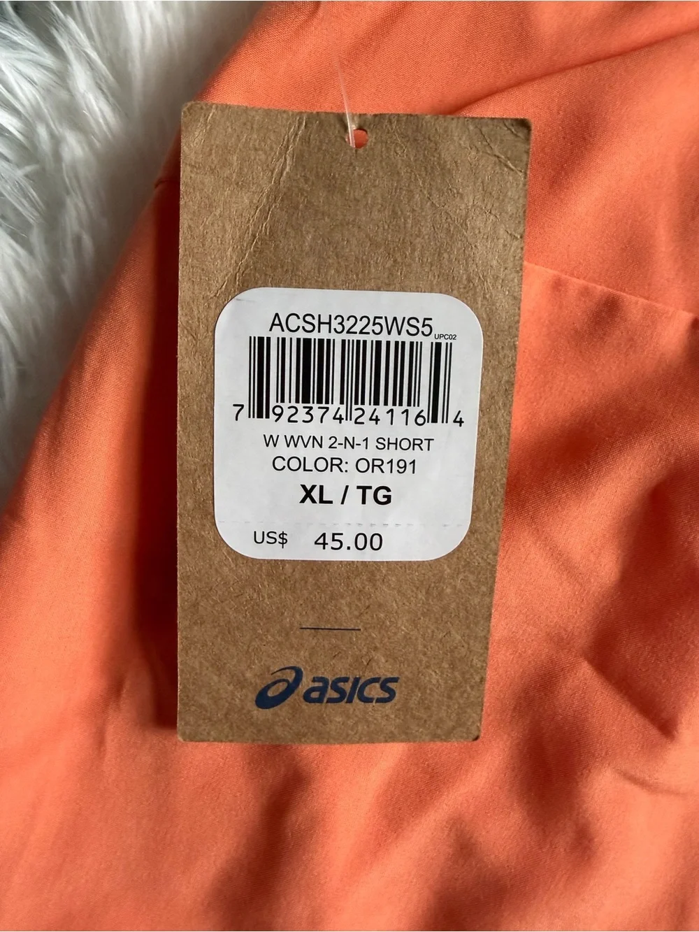 ASICS Women’s XL Peach Coral Lined Running Shorts NWT Athletic Activewear